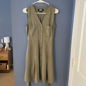 DKNY Button Down Mini Dress